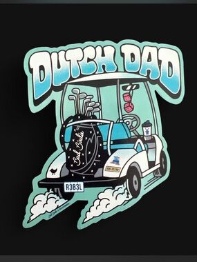 Dutch Bros Dutch Dad Golf Cart Sticker 2026